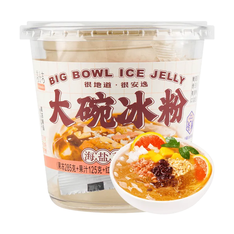 (Bulk price available) Large Bowl Ice Jelly, Sea Salt Lychee Flavor 15.9oz