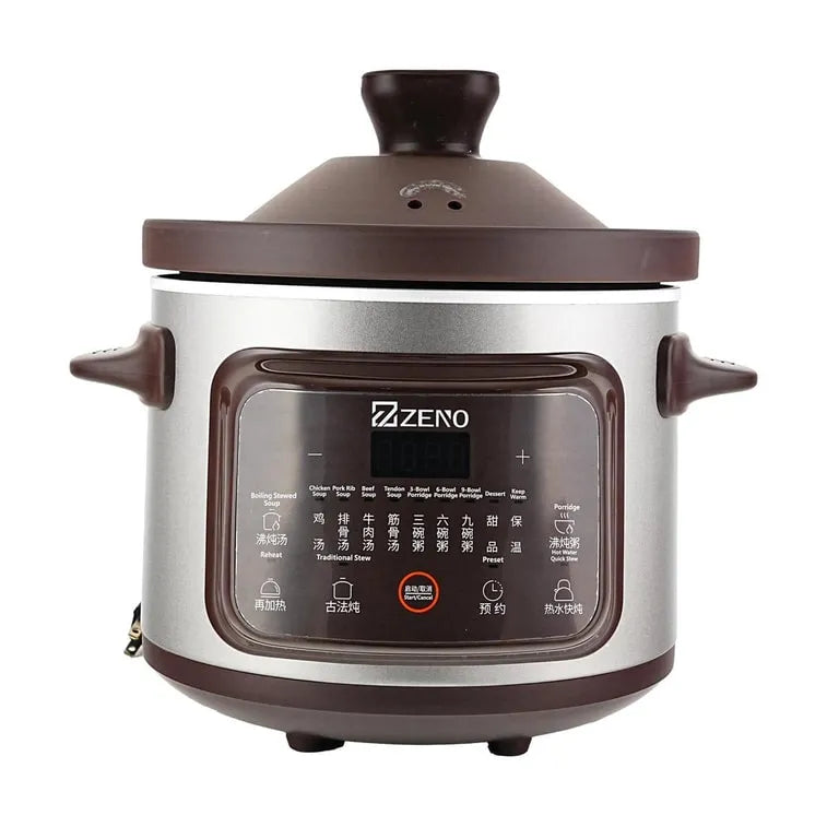 (Bulk price available) ZENO Purple Clay Electric Simmer Pot,Multifunctional Electric Casserole 8 StewPot, 4L-ZSD-406U