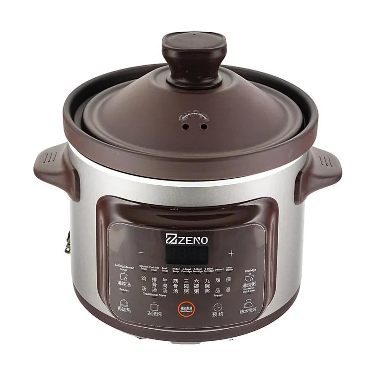 (Bulk price available) ZENO Purple Clay Electric Simmer Pot,Multifunctional Electric Casserole 8 StewPot, 4L-ZSD-406U