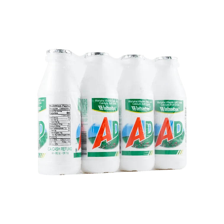 (Bulk price available) Vitamin A&D and Calcium Milk Soft Drink - 4 Bottles 7.3fl oz